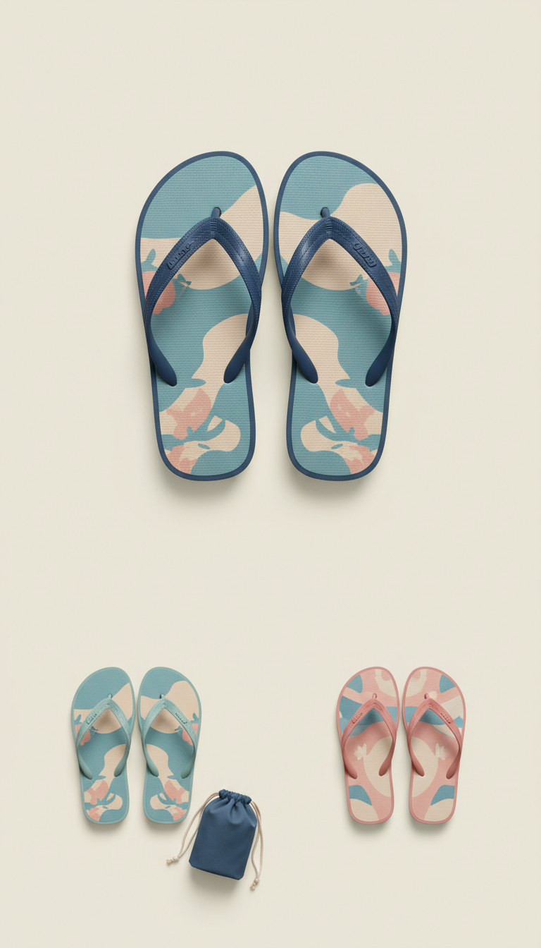 Chinelo azul ardósia com nome personalizado