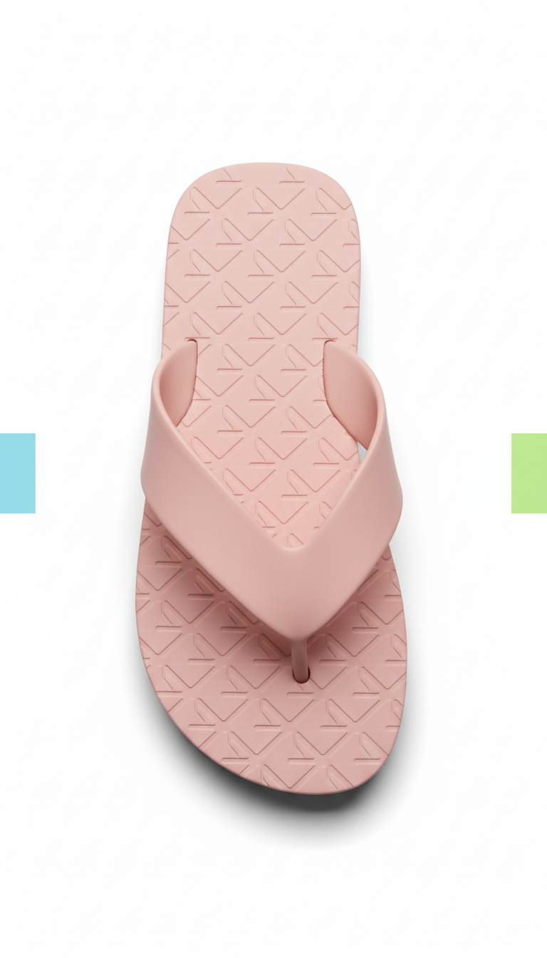 Chinelo palmilha rosa blush com opção de logo