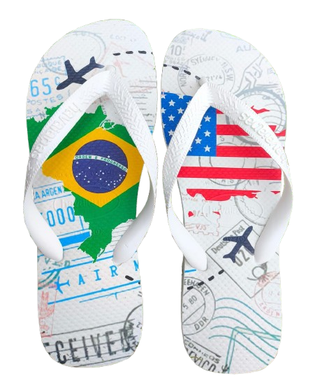 Chinelo sola grafite com tema para eventos