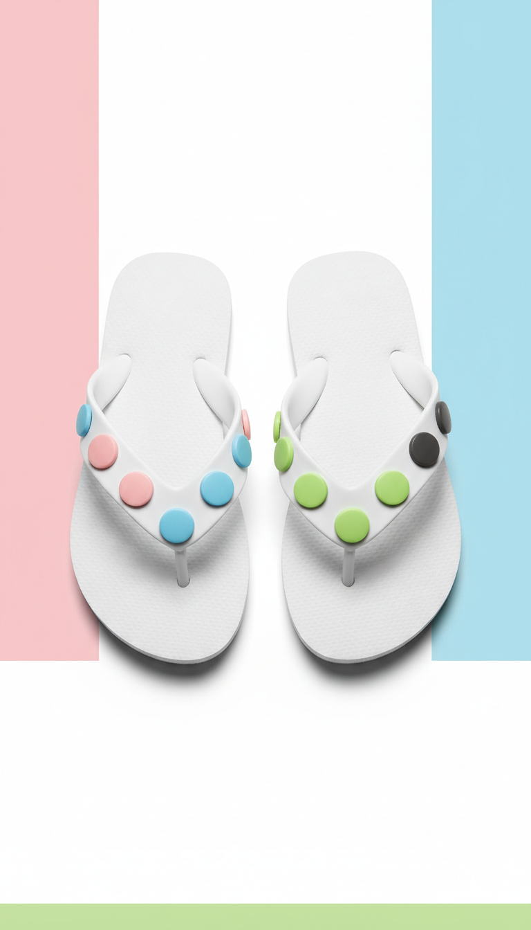 Chinelo branco personalizável clássico